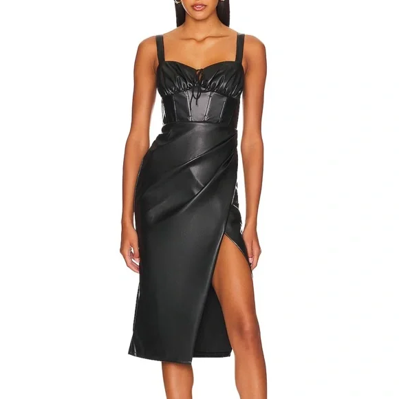 REVOLVE | Dresses | Remi X Revolve Gwen Faux Leather Dress In Black |  Poshmark